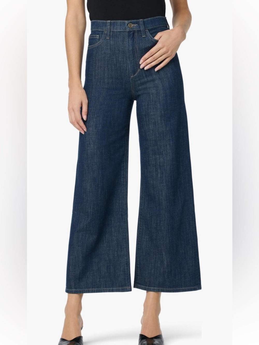 Joe's Jeans Dark Indigo ankle Wide-Leg High-Rise Jeans